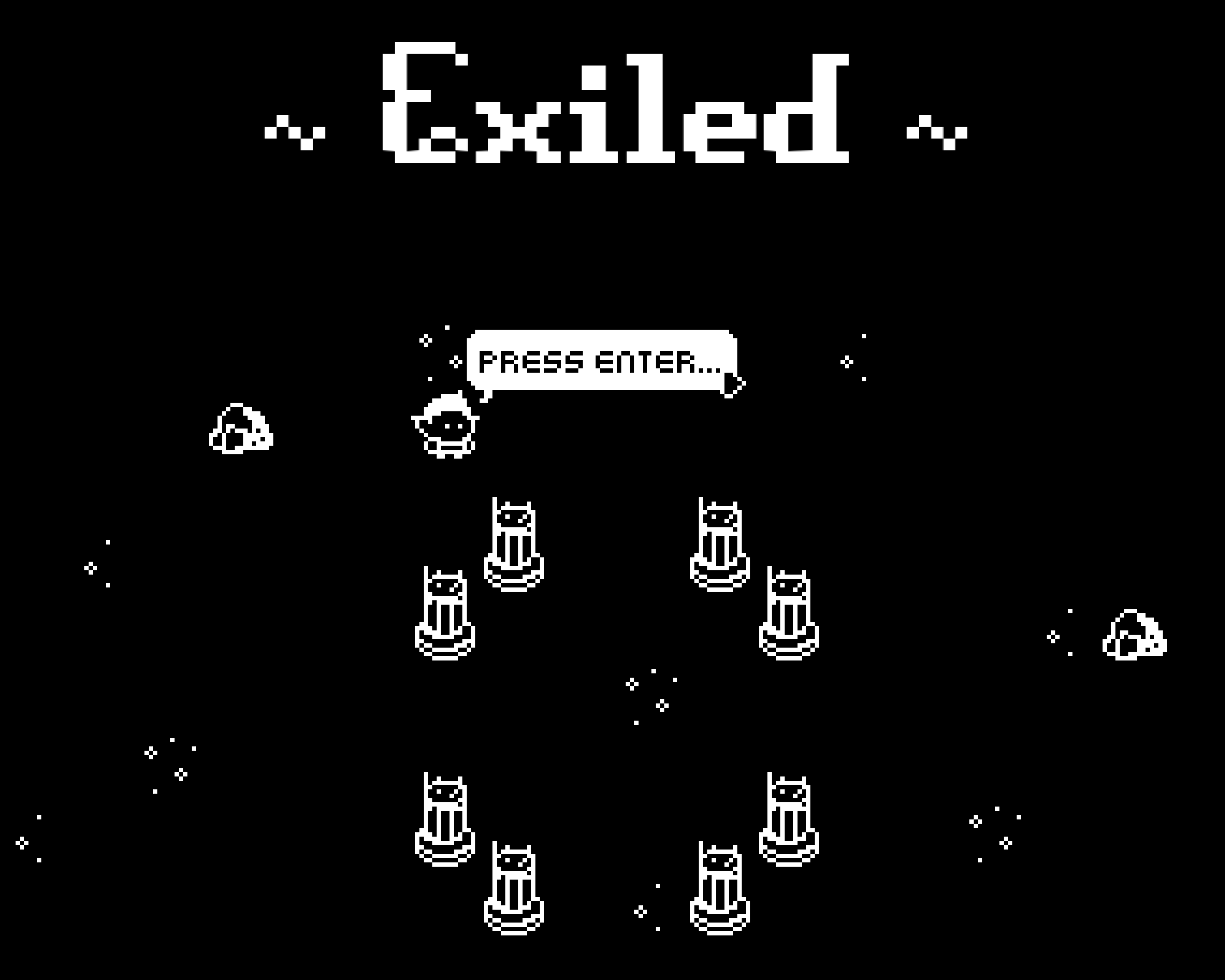 Title screen of "Exiled"